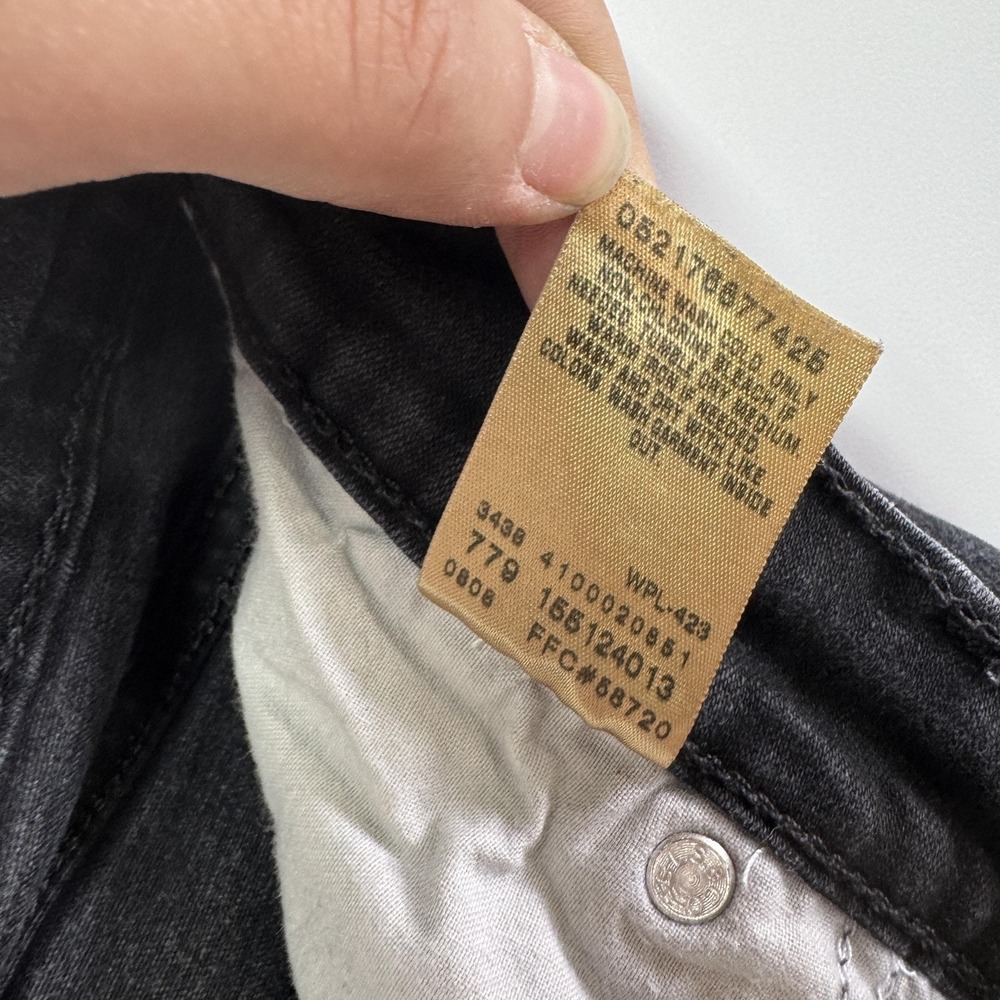 Levis 512 Jeans Womens 14 Medium Black Denim Perfectly Slimming Bootcut Stretch‎ - Picture 5 of 8